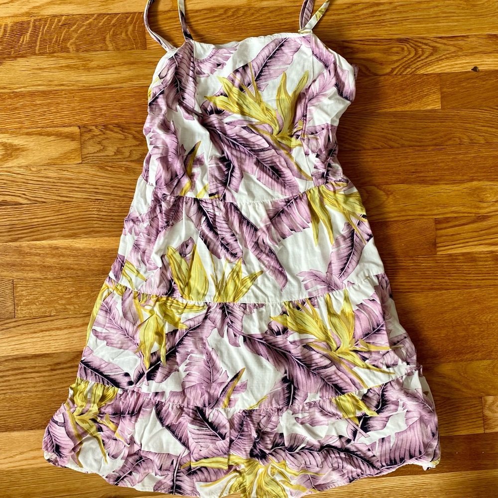 LOFT banana leaf mini dress